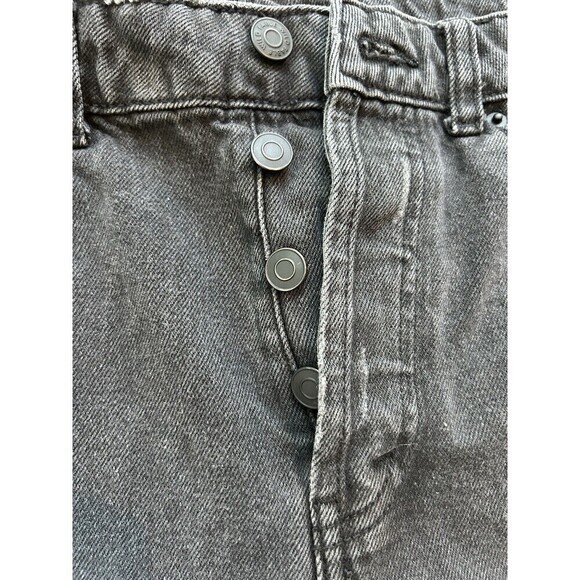 WILD FABLE Womens Highest Rise Black Denim Shorts Cutoff Button Fly Distressed 4 - Picture 3 of 9